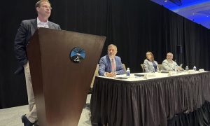 Keith Whyte, National Council on Problem Gambling director, speaks at Foxwoods Resort Casino in Mashantucket, Connecticut