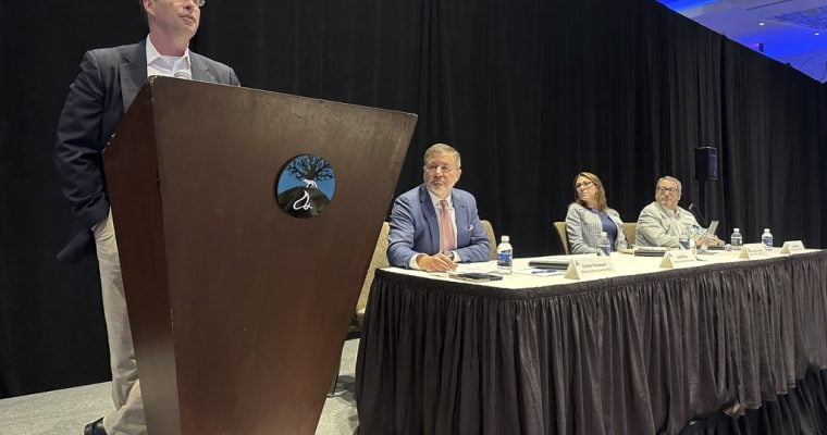 Keith Whyte, National Council on Problem Gambling director, speaks at Foxwoods Resort Casino in Mashantucket, Connecticut