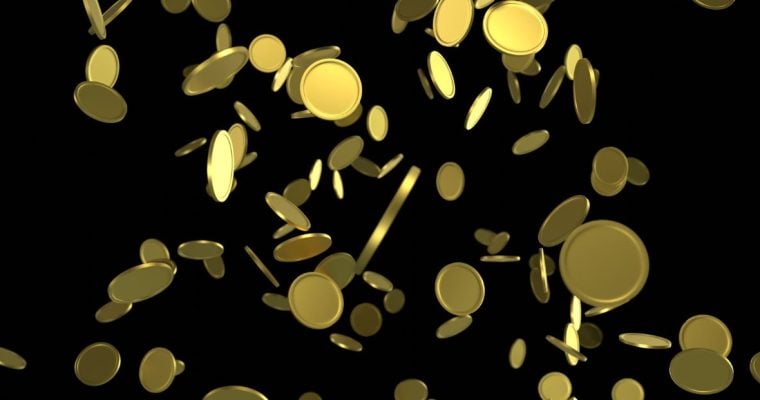 falling gold coins
