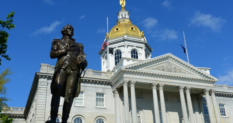 New Hampshire State House, Concord, New Hampshire, USA. New Hampshire State House is the nation's oldest state house, built in 1816 - 1819.
