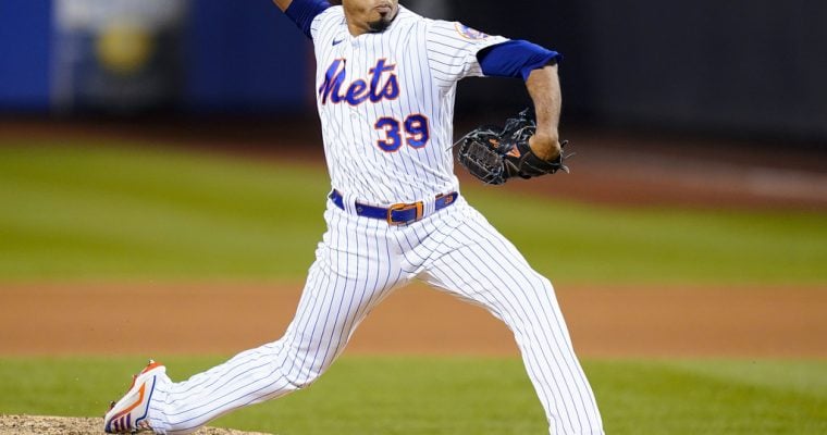 New York Mets pitcher Edwin Diaz goes against the San Diego Padres in the 2022 MLB Wild Card game