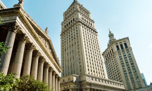 New York State Supreme Court building in Lower Manhattan, New York, USA