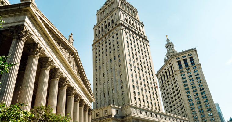 New York State Supreme Court building in Lower Manhattan, New York, USA