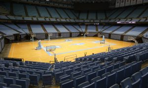 Inside Dean E. Smith Center at the University of North Carolina