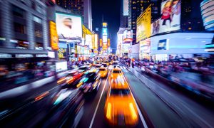 Time,Square,-,New,York,In,Movement.,Shot,Of,Cars