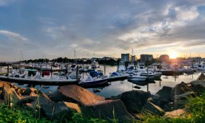 Golden,Hour,Sunset,Over,Harbor,-,Panorama,View,Of,Harbor