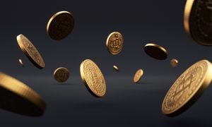 Bitcoins,3d,Render,Isolated,Cryptocurrency,Dark,Background,Studio,Photo,Realistic