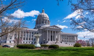 White,Marble,Domed,And,Columned,Missouri,State,Capitol,Building,In