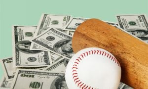 Baseball,Ball,With,Cash,Money.,Major,League,Strike,,Lockout,And