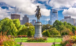 George,Washington,Monument,At,Public,Garden,In,Boston,,Massachusetts.