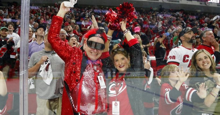 Hurricanes fans in Raleigh, North Carolina, where sports betting in inching toward legalization.