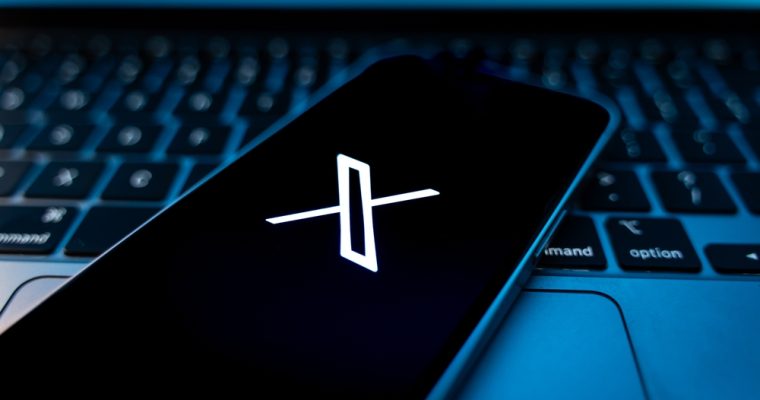Logo for the X social media site